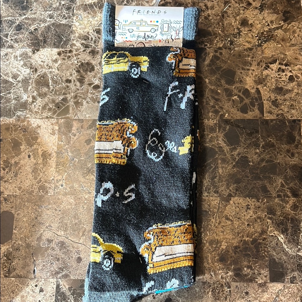 Friends Themed Black Socks